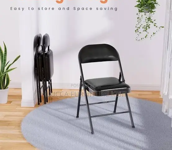 Armless Foldable Leatherette Lecture Chair.