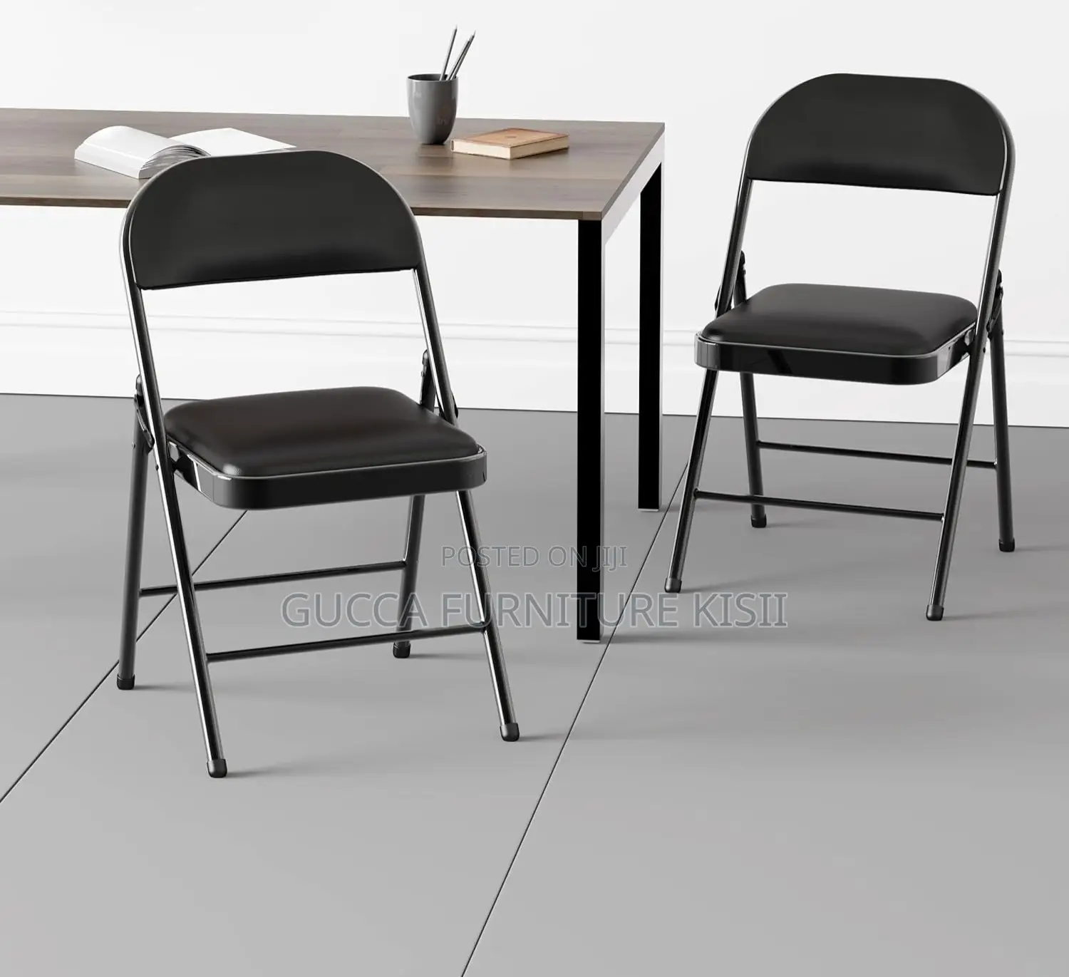 Armless Foldable Leatherette Lecture Chair.