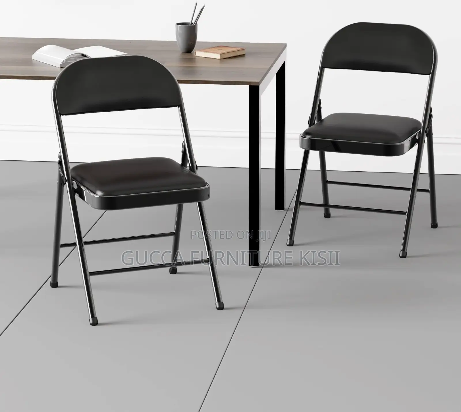 Armless Foldable Leatherette Lecture Chair.