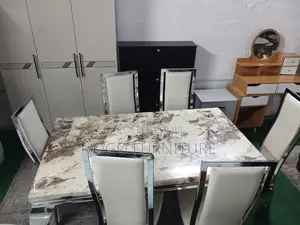 Dining Table; 6-Seater Marble Table