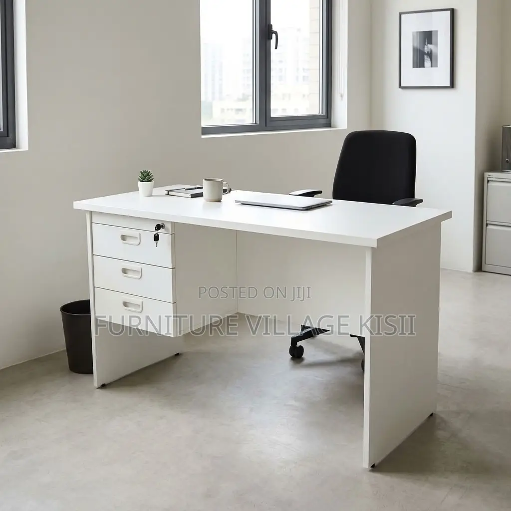 1.2m White Clerical Office Desk