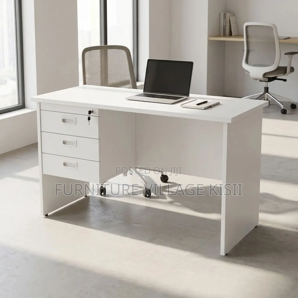 1.2m White Clerical Office Desk