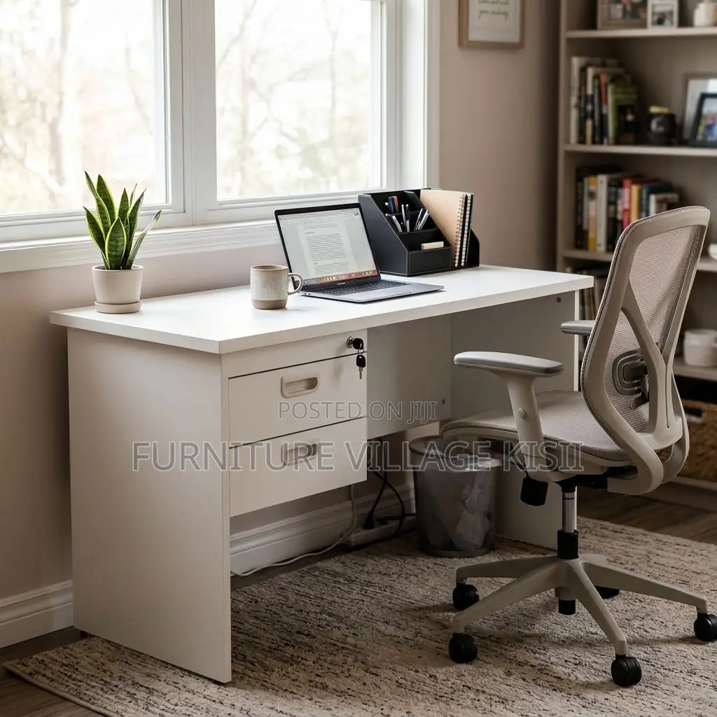 1.2m White Clerical Office Desk