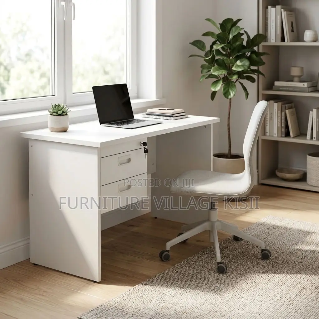 1.2m White Clerical Office Desk