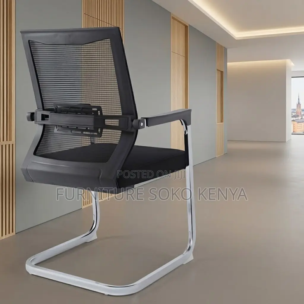 Office Reception Mesh Chairs | High Back | Fabric Visitor Seat