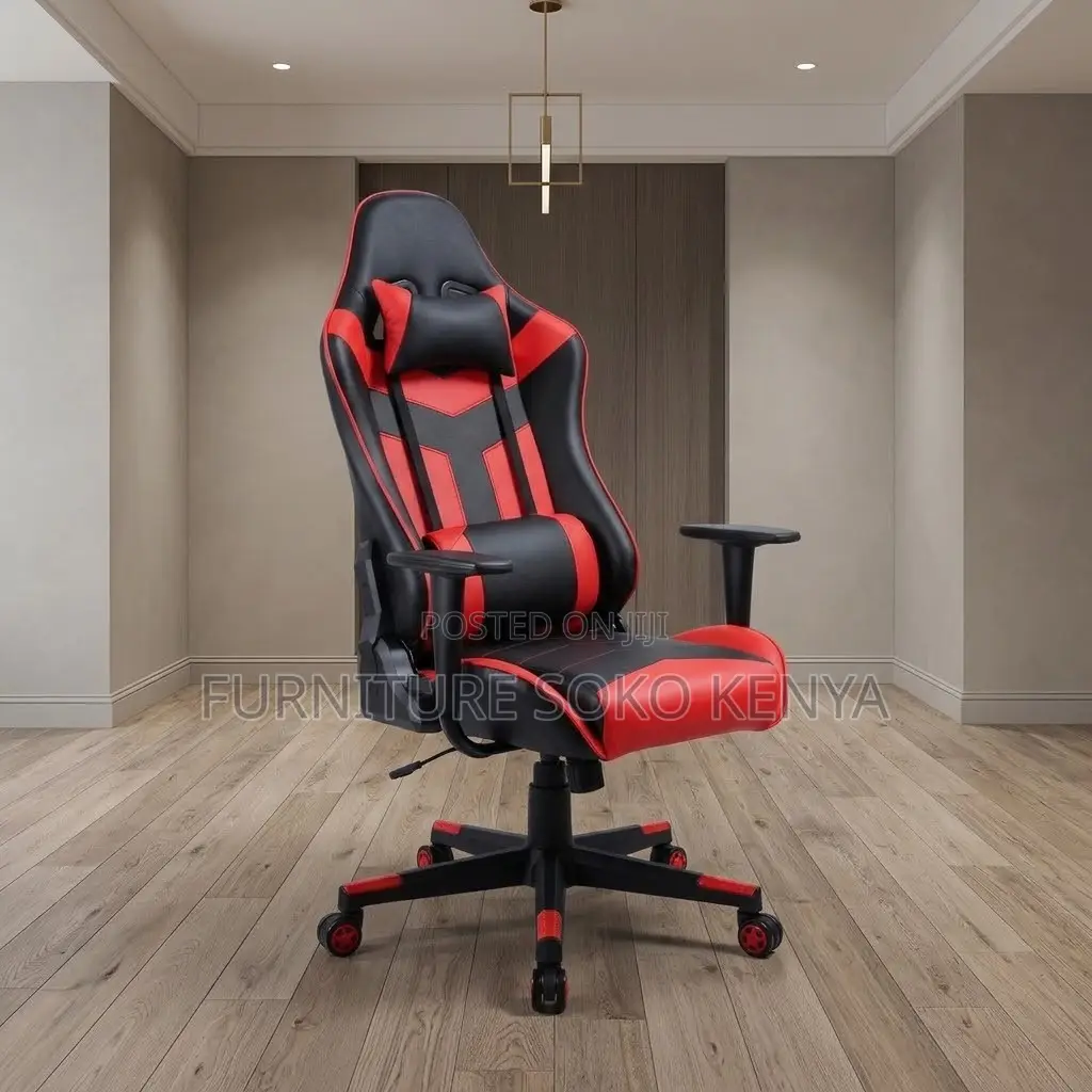 Home Studio Chairs | Leather Adjustable Red-Black | Gamers Chair