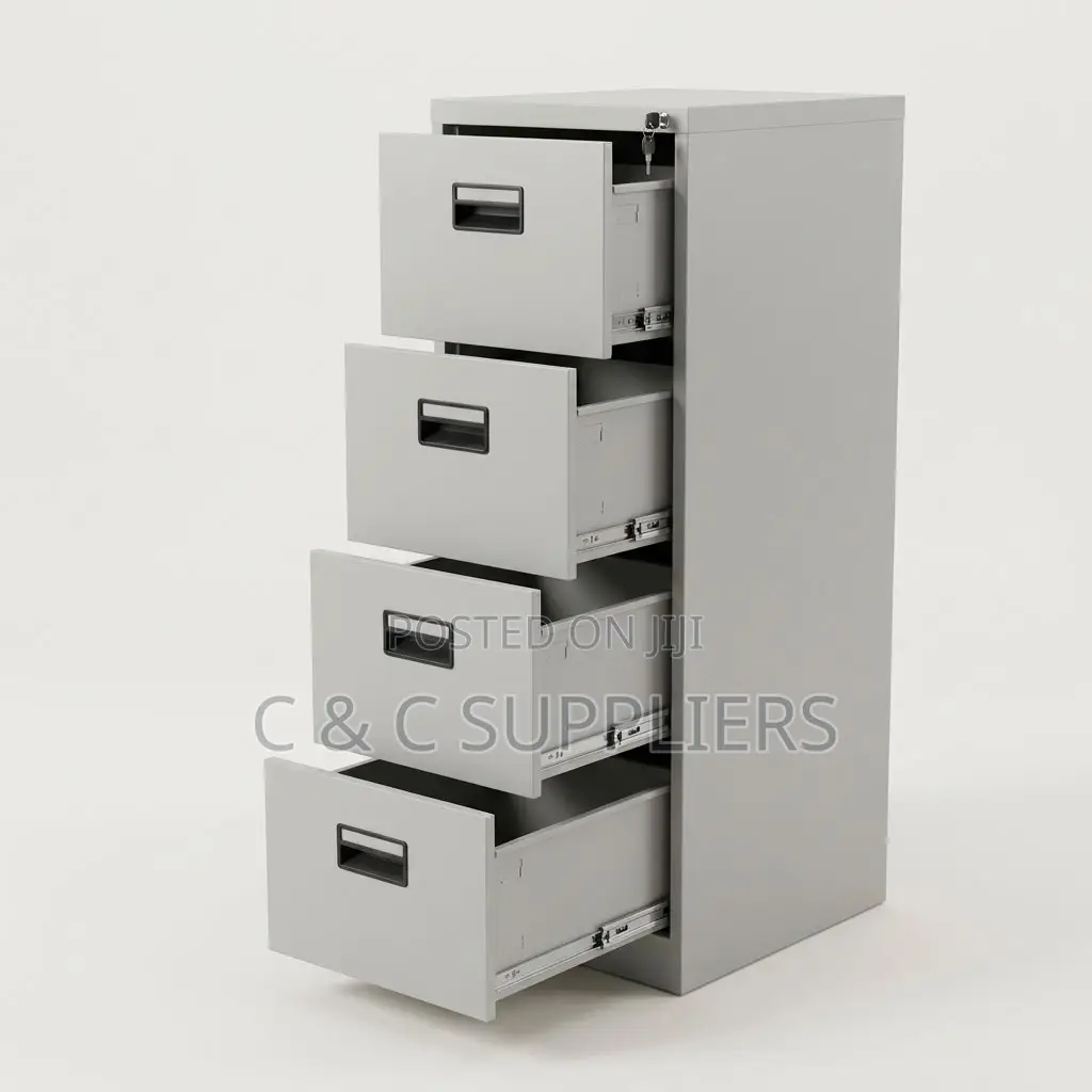 4-Drawer Metallic Storage Locker