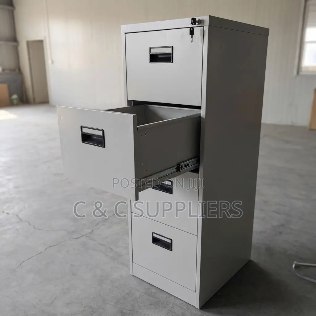 4-Drawer Metallic Storage Locker