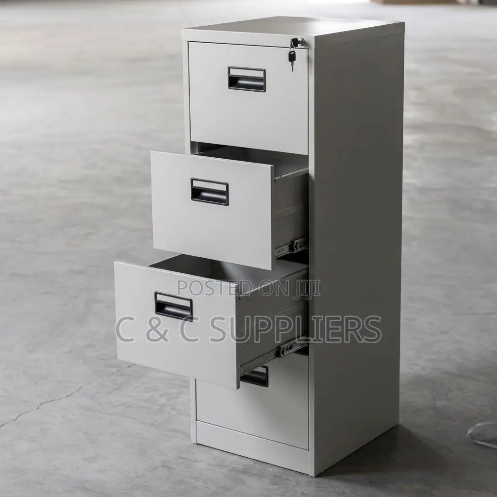 4-Drawer Metallic Storage Locker