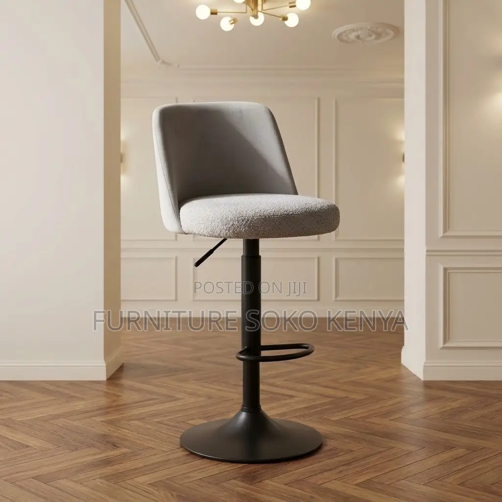 Home Counter Barstool | White Adjustable Swivel | Bar Stool