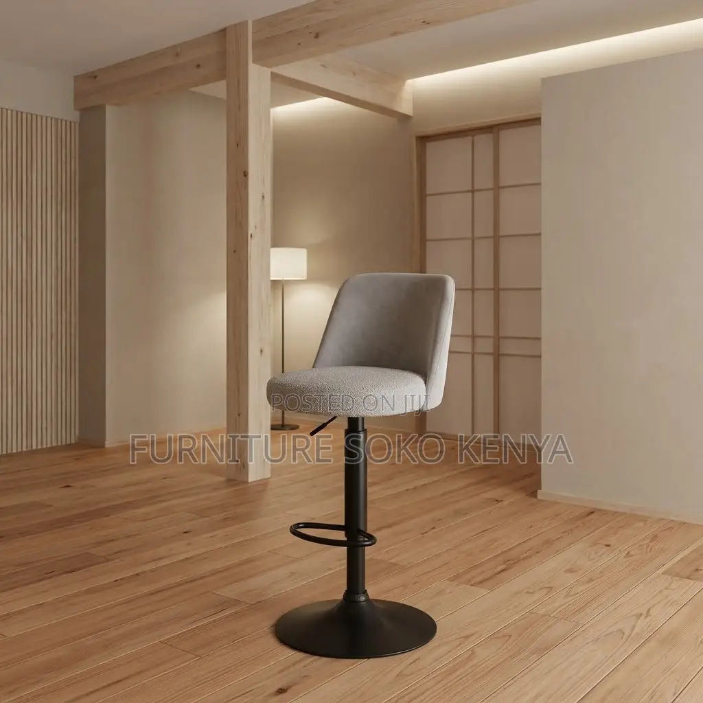 Home Counter Barstool | White Adjustable Swivel | Bar Stool