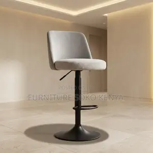 Home Counter Barstool | White Adjustable Swivel | Bar Stool