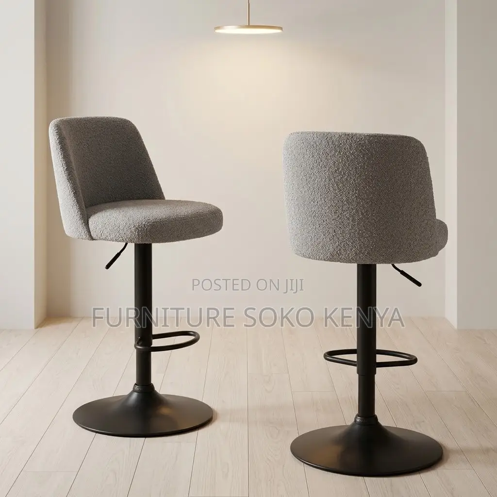 Home Counter Barstool | White Adjustable Swivel | Bar Stool