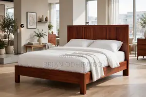 5x6 Pure Mahogany Bed - Devine Furnitures Fedha