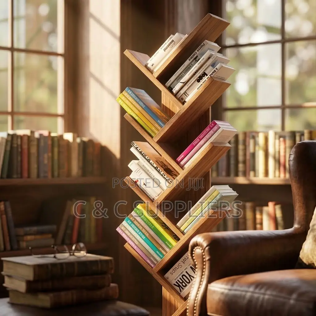 8-Tier Wooden Bookshelf