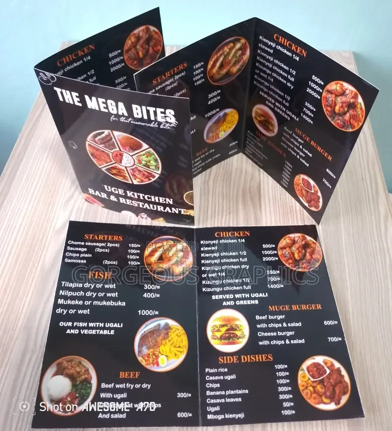 Menu (A5 Size)