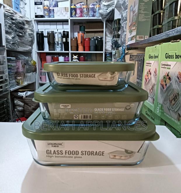 3set Borosilicate Glass Lunch Box