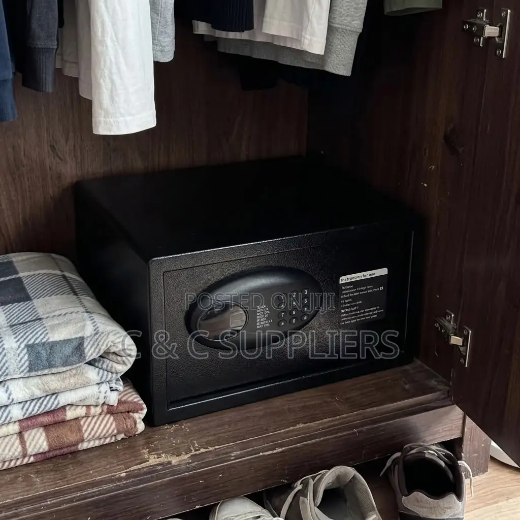 9Kgs Black Fireproof Safe Box.