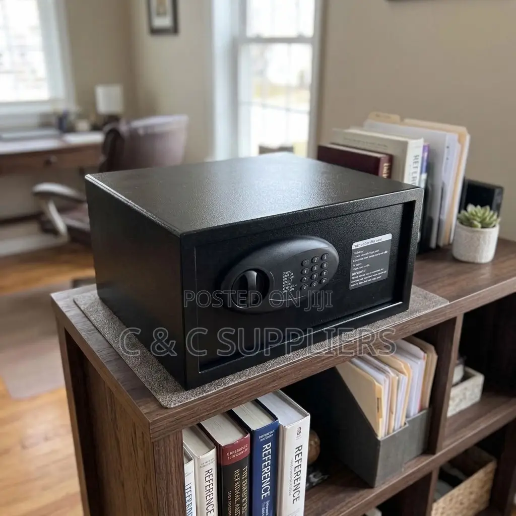 9Kgs Black Fireproof Safe Box.