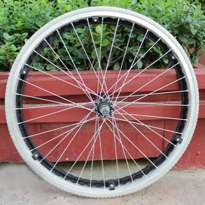 Wheelchair Rear Wheel Spoked Wheel, Non Pneumatic Solid Rubber
