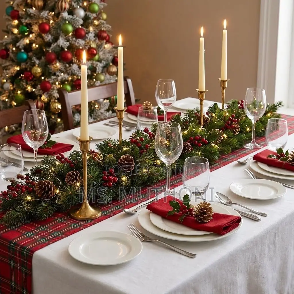 2.7 M 1. Pre-Lit Classic Pinecone & Red Berry Christmas Garland