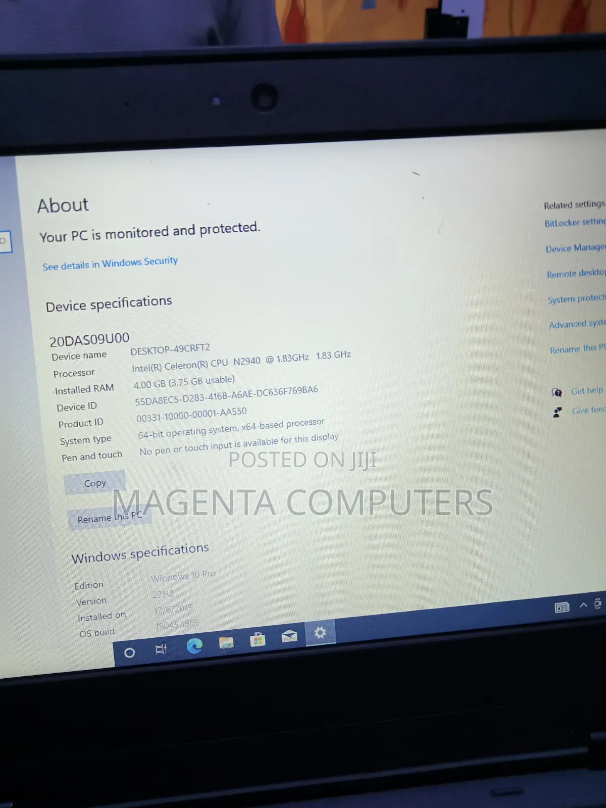 Laptop Lenovo Yoga 11e 4GB Intel Celeron HDD 160GB