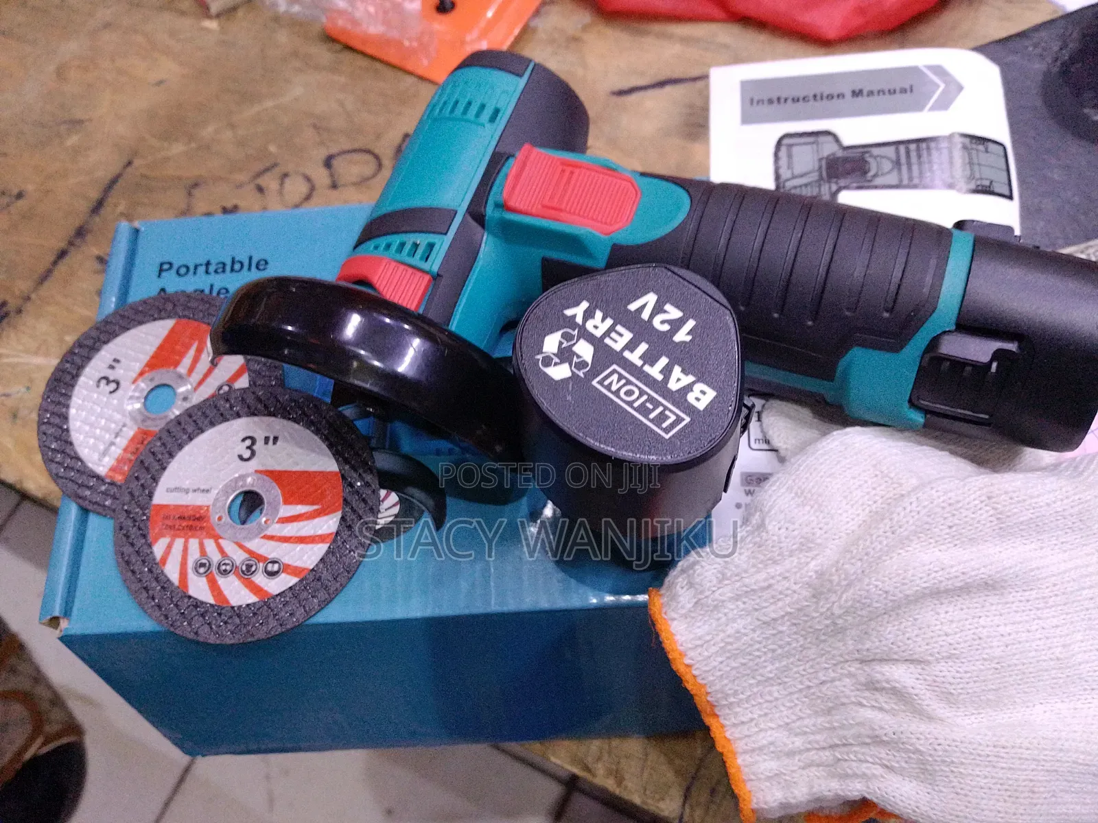 12 v Cordless Angle Grinder Machine