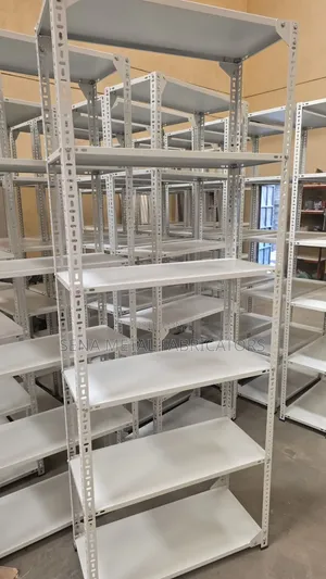 Powder-Coated White Shelves