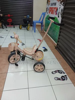 Kids Tricycle With Parent Push Handle & Dual Baskets