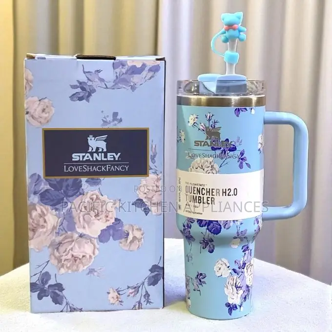 Stanley X LoveShackFancy (Blue)Quencher H2.0 FlowState Tumbler
