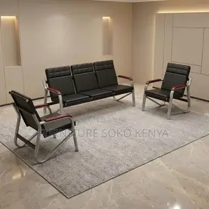 Executive Lounge Sofa | Five Seaters Modern Offices Lobby Sofa Set