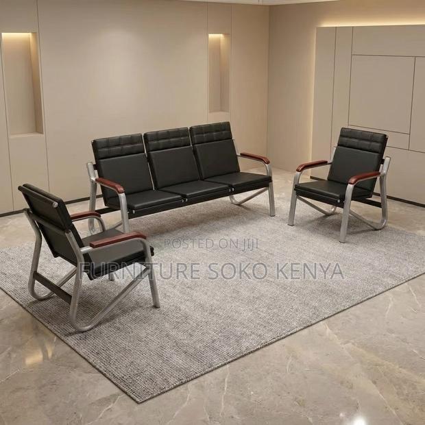 Executive Lounge Sofa | Five Seaters Modern Offices Lobby Sofa Set - main view