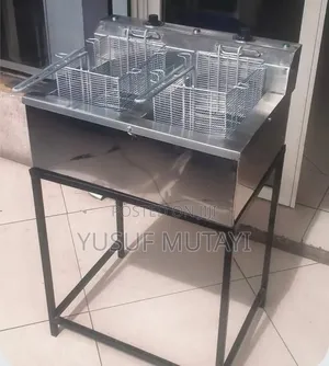 Commercial Double Basket Deep Fryer With Stand – Stainless Steel