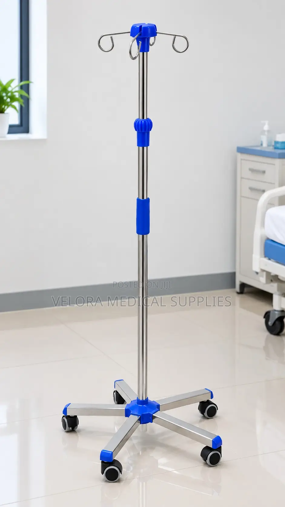 Adjustable IV Drip Stand | Hospital Infusion Stand