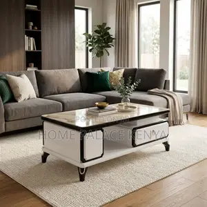 Living Room Table; 1.2M by 0.6M Glass Top Coffee Table