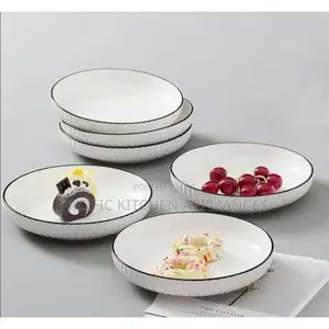 Ceramic White Japanese Side Plates 6PCS