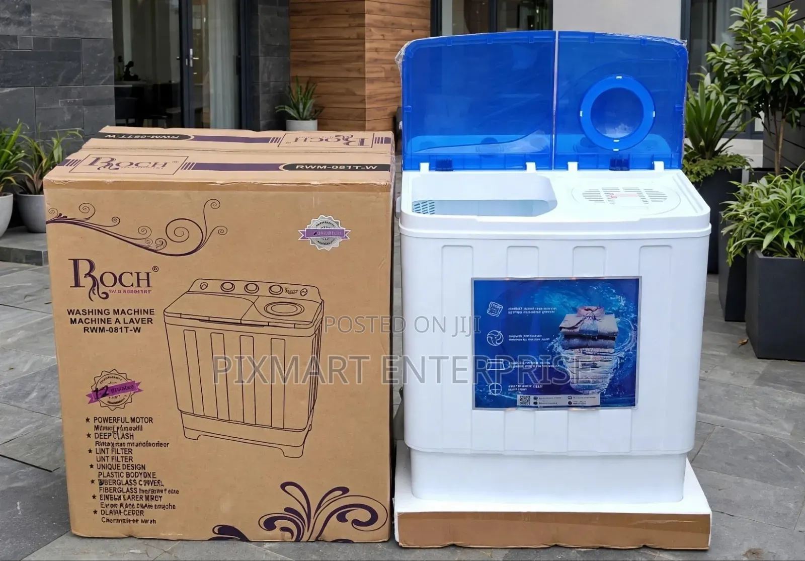 Roch 7.5KG Semi Automatic Washing Machine for Home Use