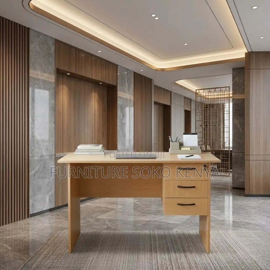 Office Clerical Desk | 1.2 Meter Brown Home Studies Desk