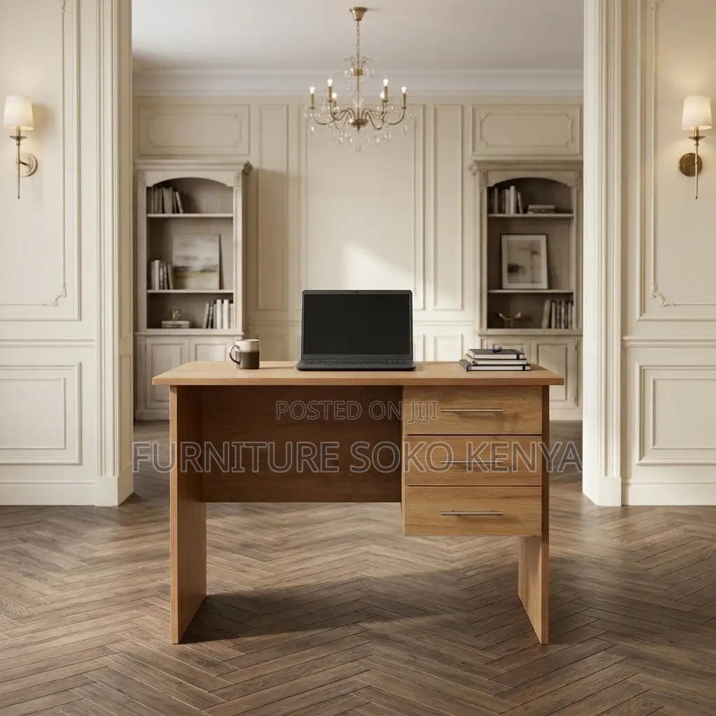 Office Clerical Desk | 1.2 Meter Brown Home Studies Desk