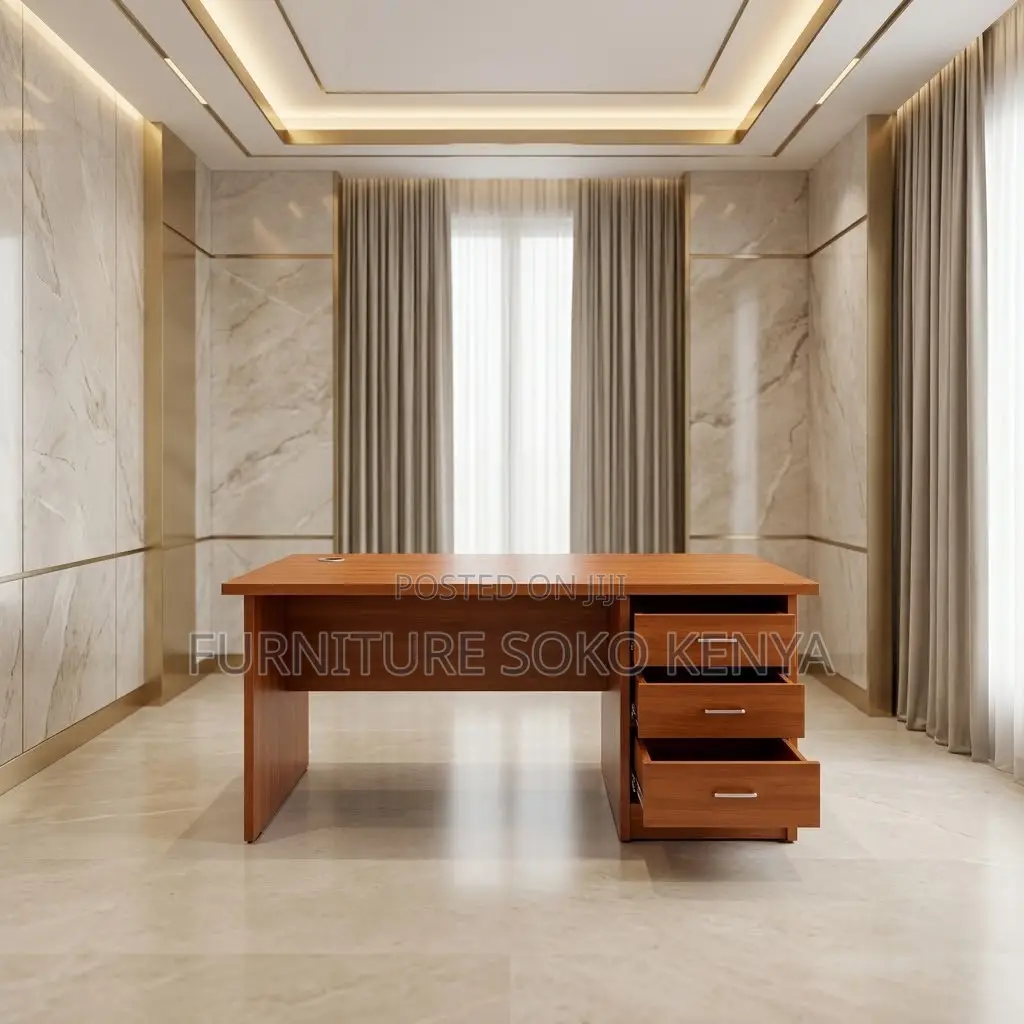 Office Clerical Desk | 1.2 Meter Brown Home Studies Desk