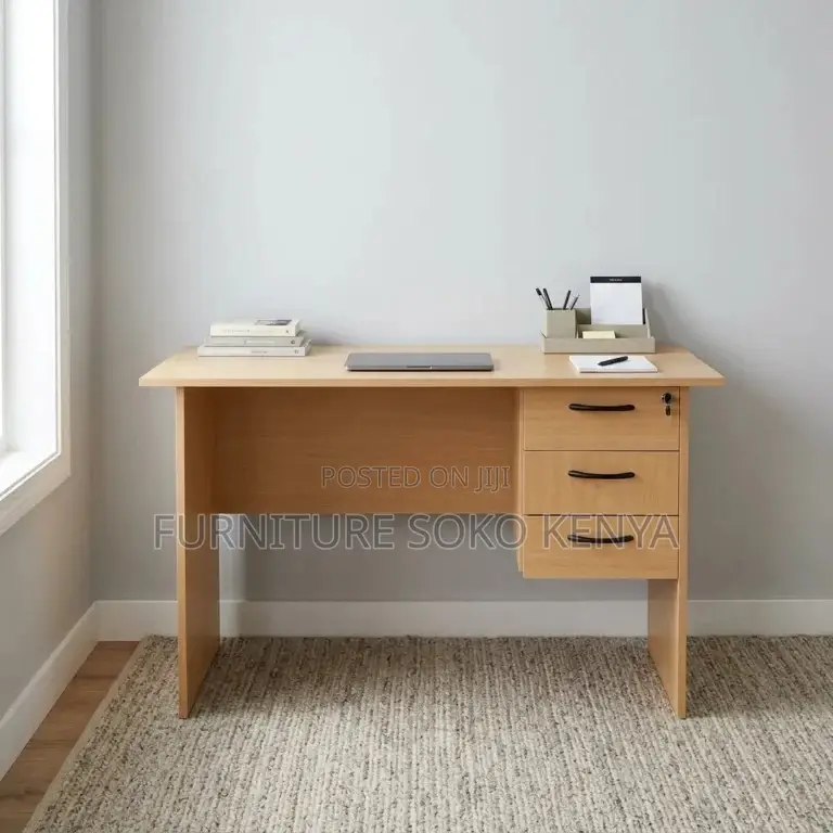 Office Clerical Desk | 1.2 Meter Brown Home Studies Desk