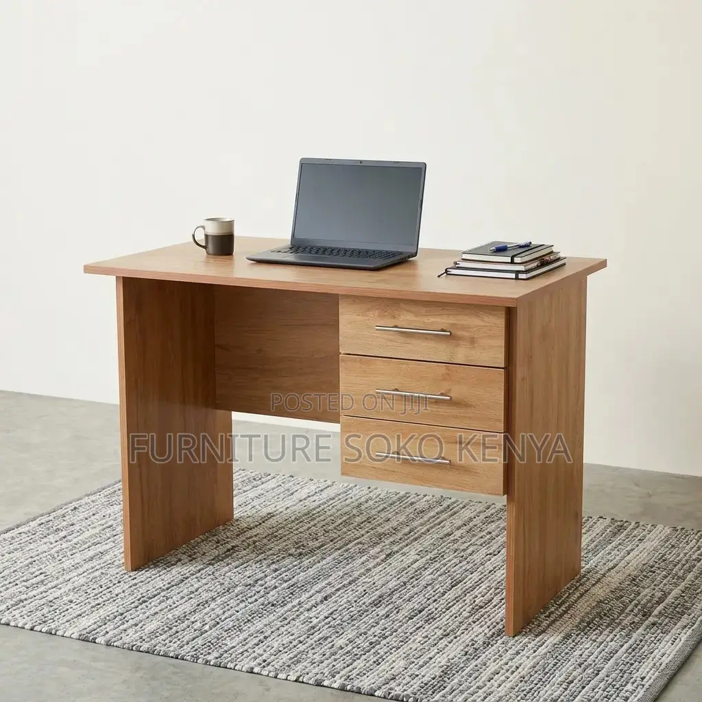 Office Clerical Desk | 1.2 Meter Brown Home Studies Desk