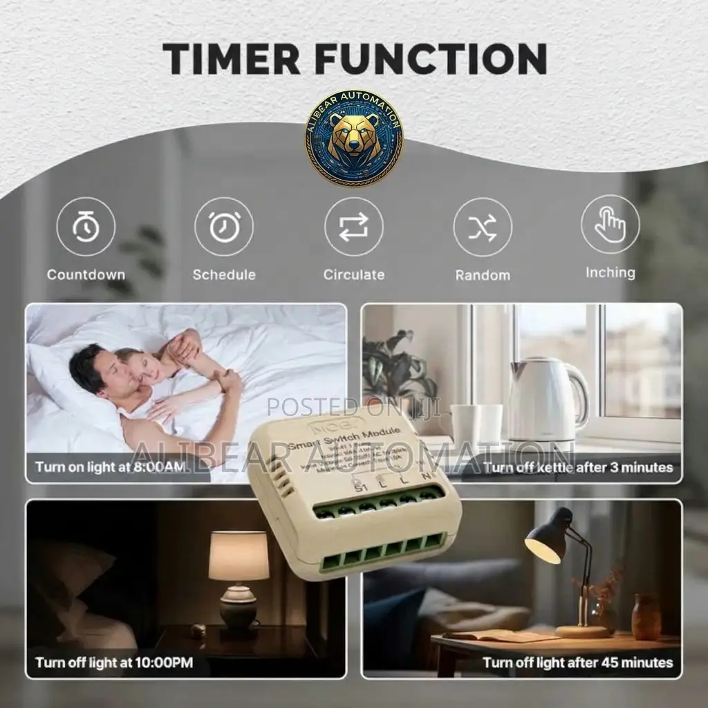 WiFi Mini DIY Smart Light/Socket Switch Relay/Timer/App Control 1 Gang