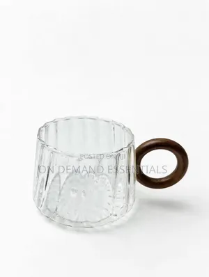 Ribbed Latte Borosilicate Glass Mug
6pc