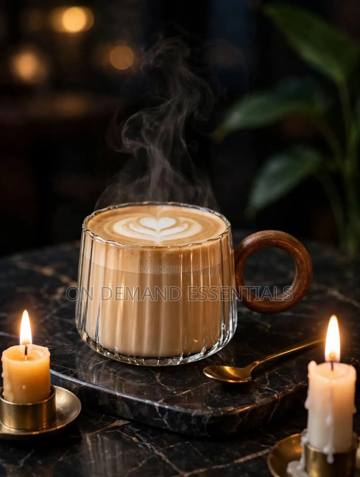 Ribbed Latte Borosilicate Glass Mug
6pc