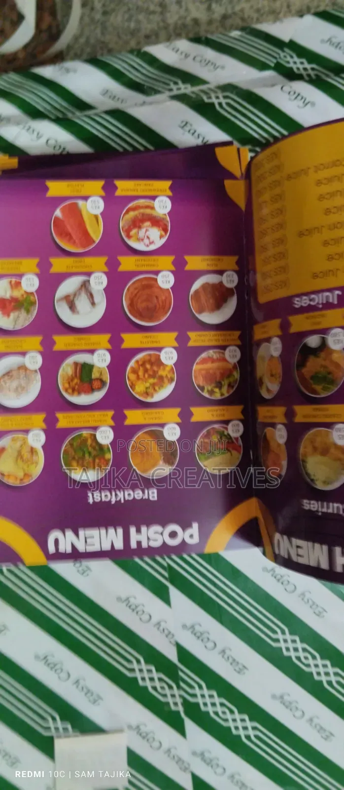 Hotel Menus Design and Printing