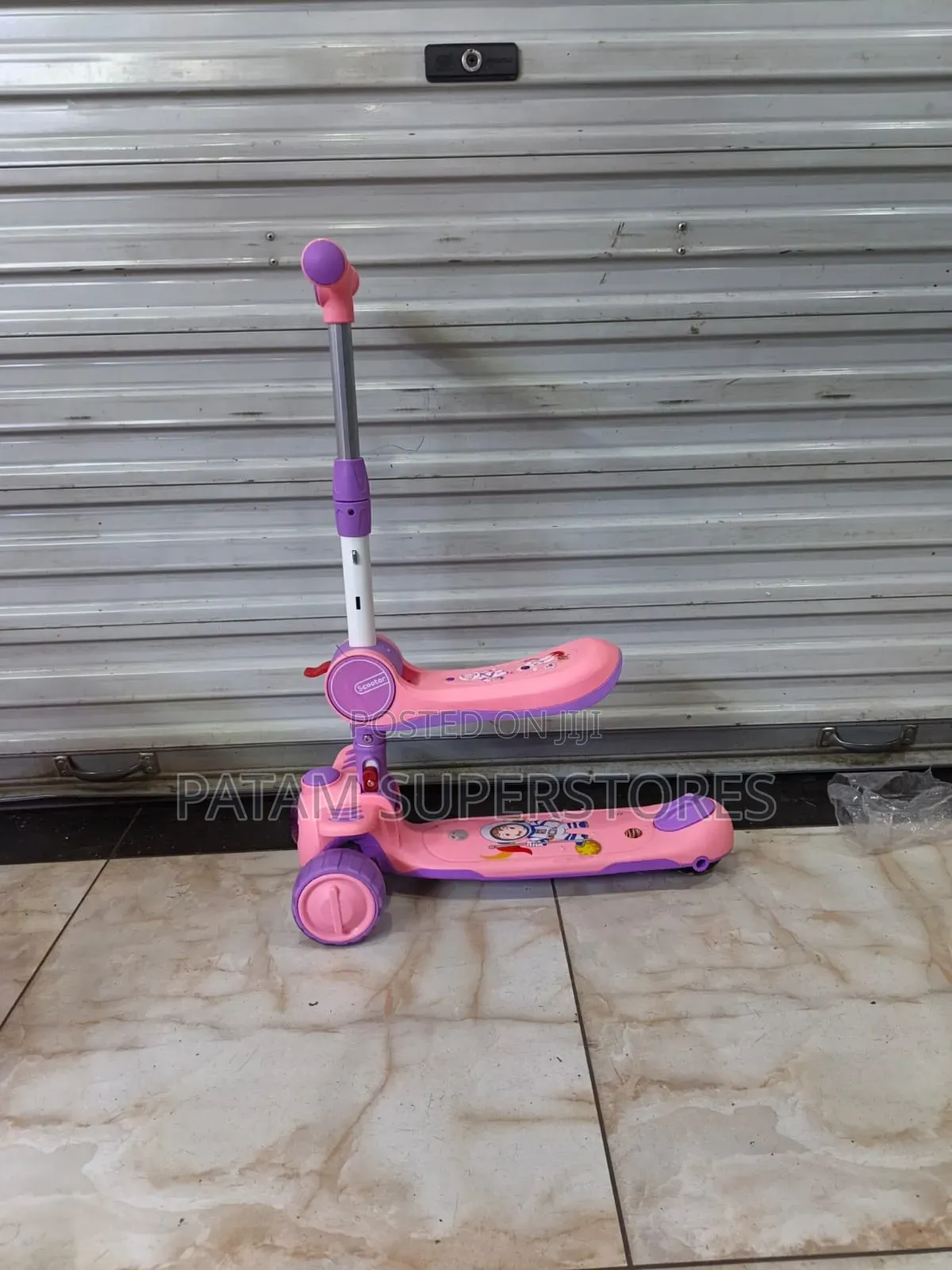 Toddlers Scooter With Sit / Foldable Scooter Pink Colour