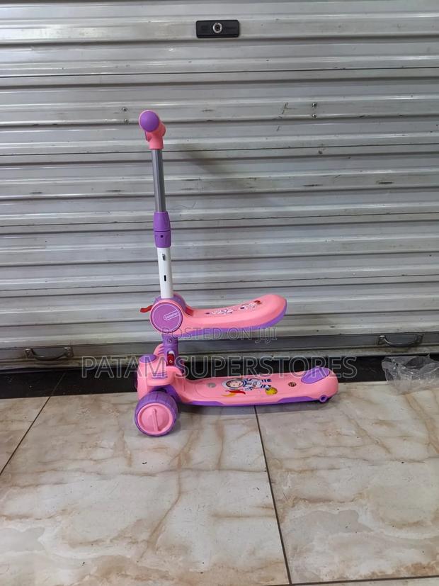 Toddlers Scooter With Sit / Foldable Scooter Pink Colour