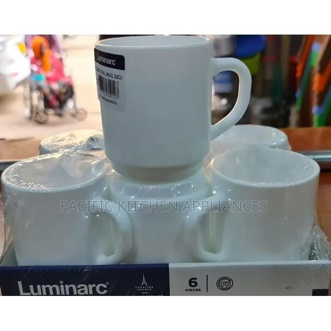 Luminarc 6Pcs Plain White Cups