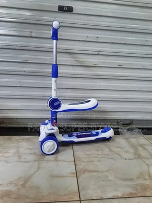 Toddlers Scooter With Chair / Foldable Scooter Blue